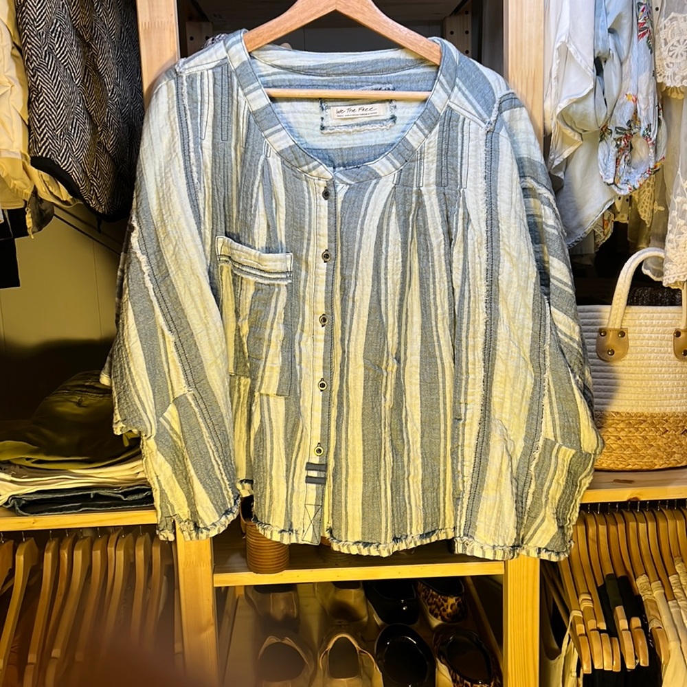 Free people striped top NWOT